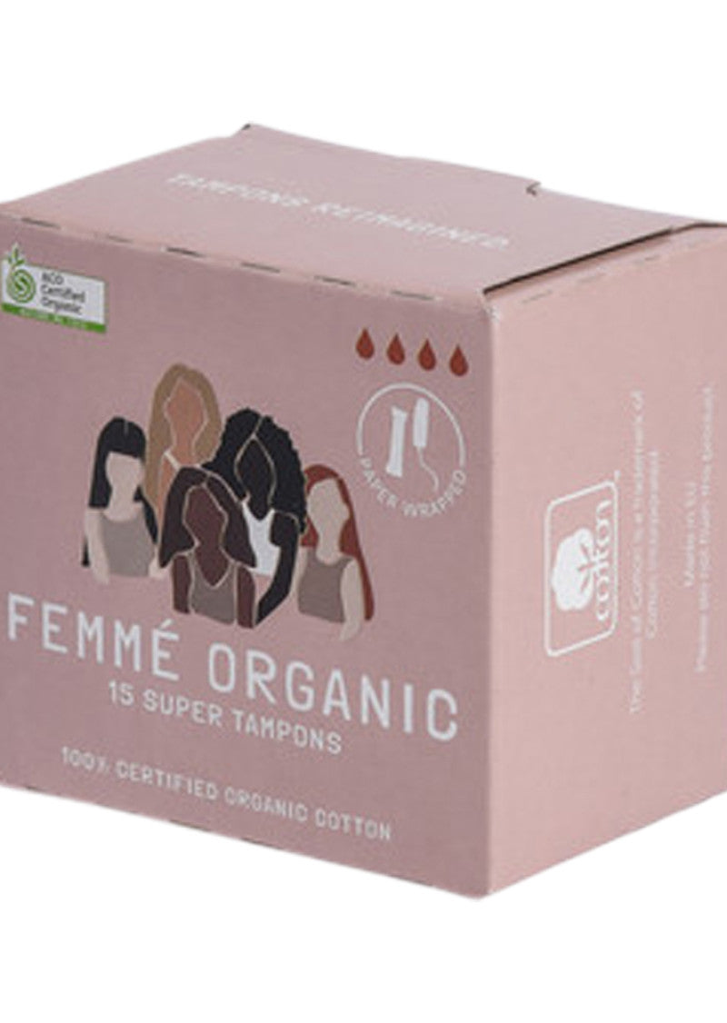 Femme Organic Org Tampons Super x 15 Pack