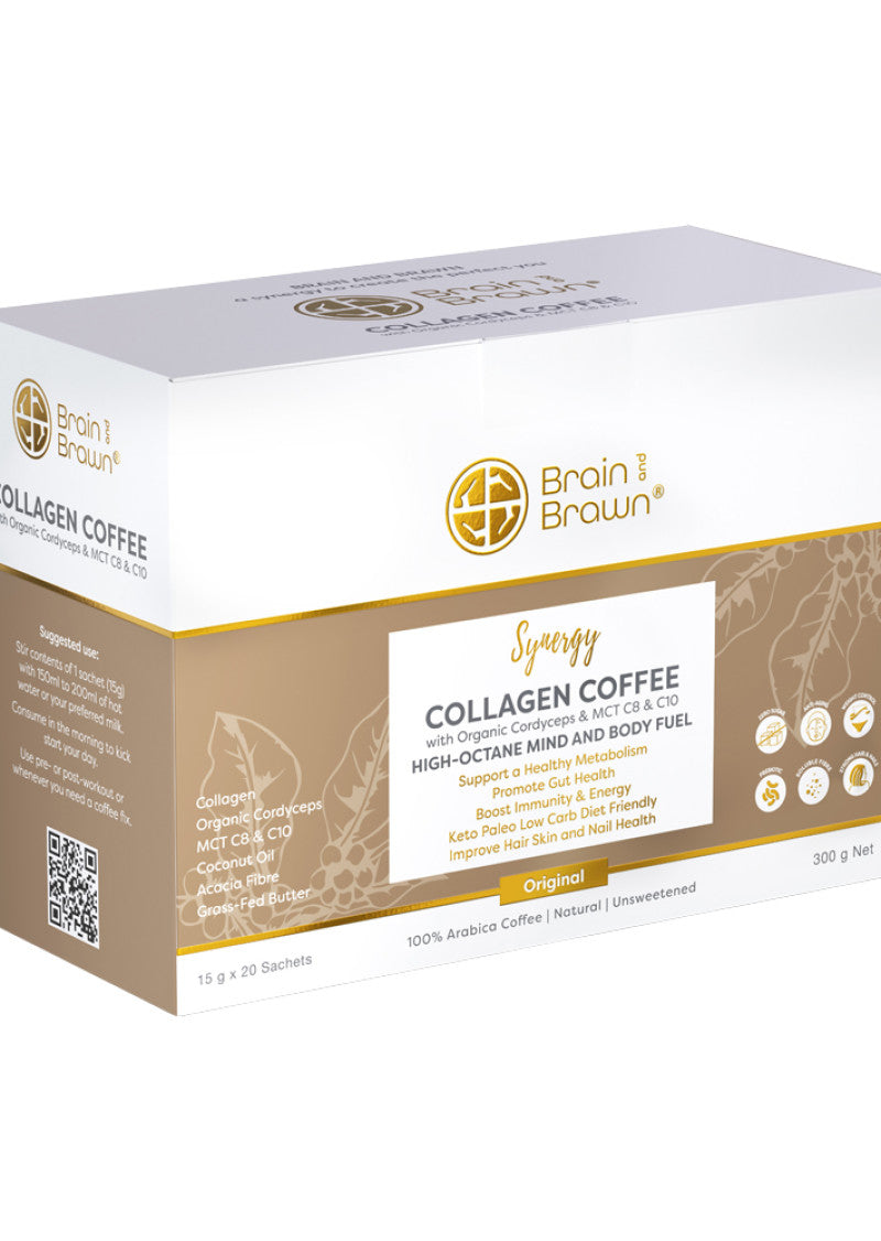 Brain Brawn Collagen Coffee Synergy Sachets 15g X 20pk