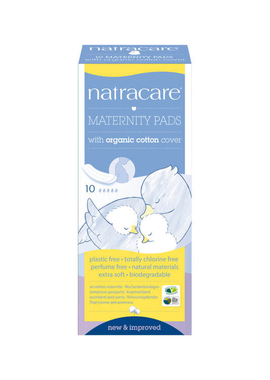 Natracare Pads w Org Cotton Cover Maternity x 10 Pack