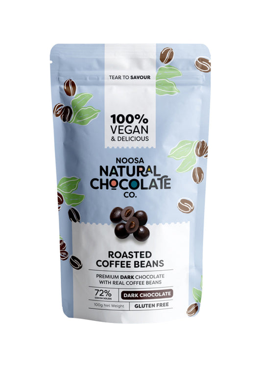 Noosa Natural Dark Chocolate Roasted Coffee Beans 100g