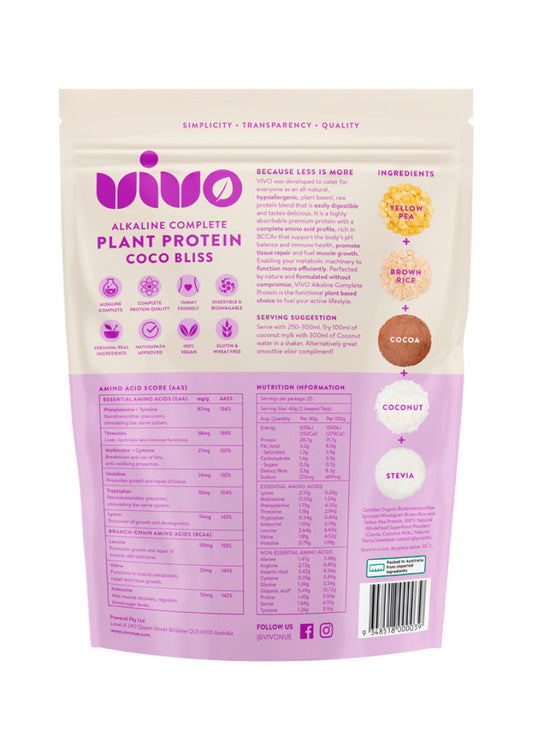 Vivo Org Protein Plant Alkaline Complete Coco Bliss 1kg