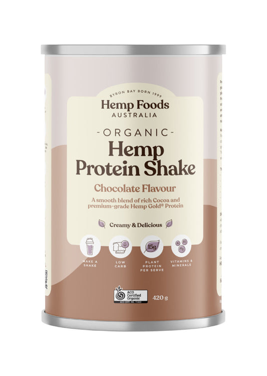 Hemp Foods Aust Organic Hemp Protein Shake Chocolate 420g