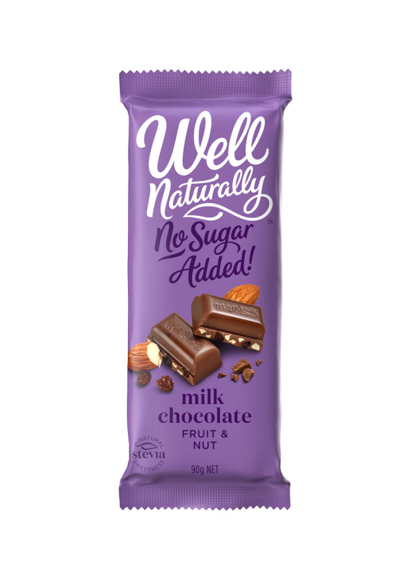 Well Nat NAS Block Choc Milk Fruit & Nut 90g