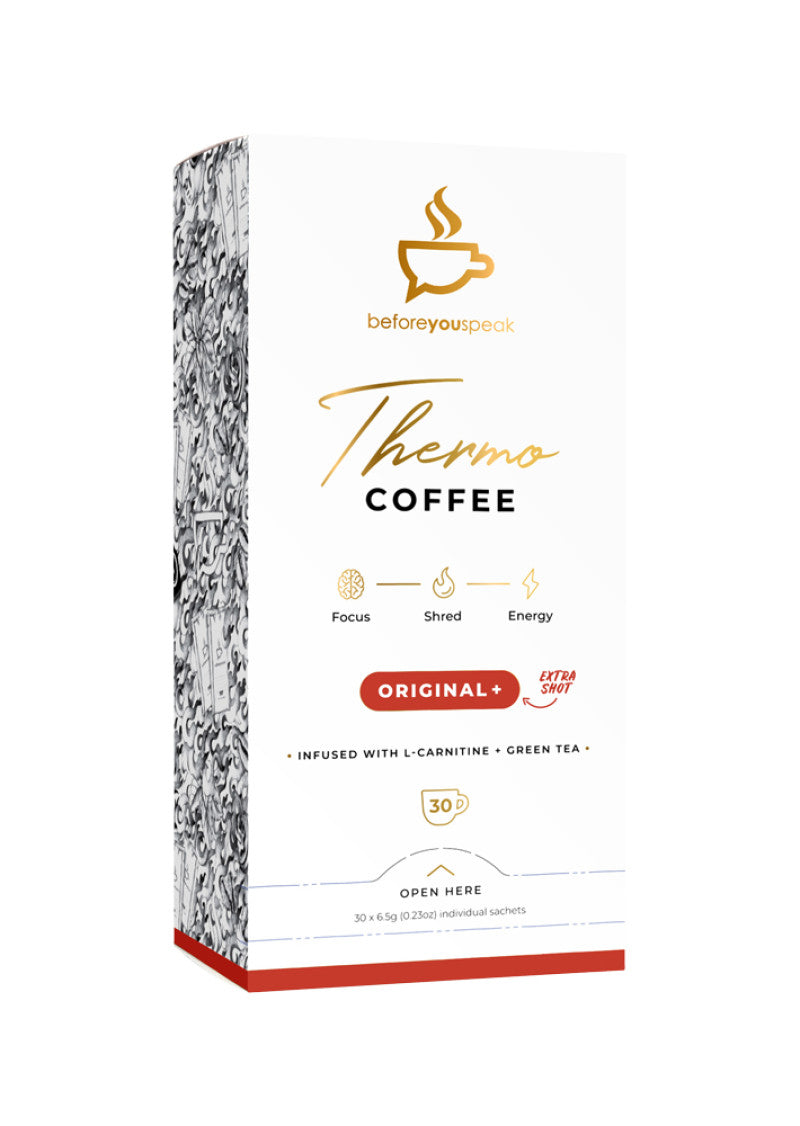 Before You Speak Coffee Thermo Orig Plus Extra Shot 6.5g x 30 Pack