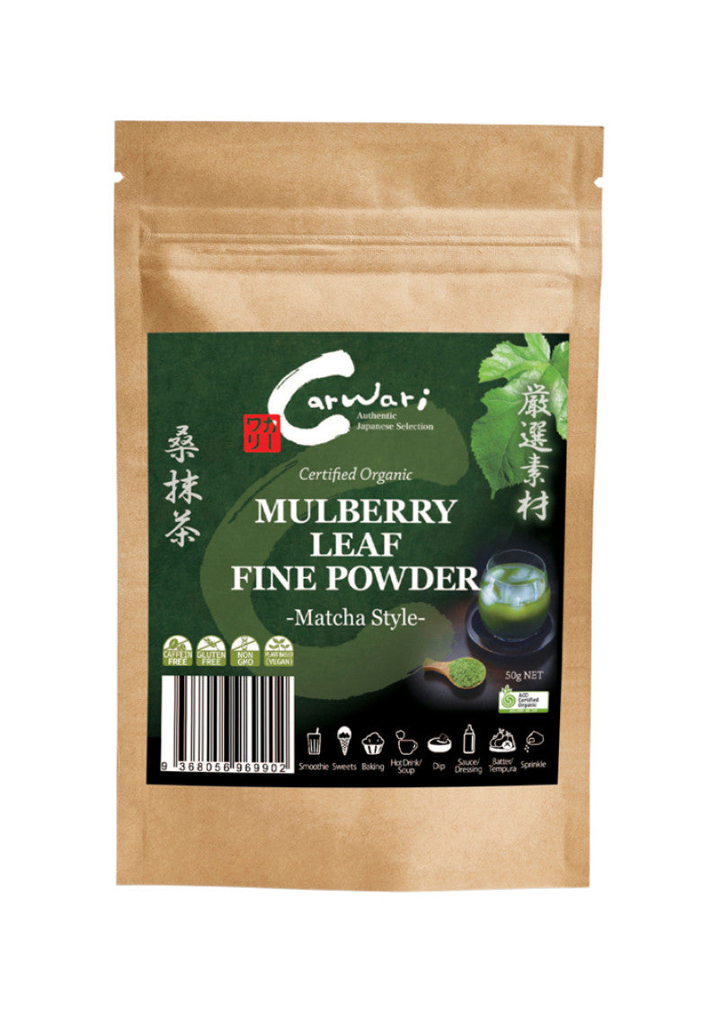 Carwari Org Mulberry Leaf Fine Powder (Matcha Style) 50g