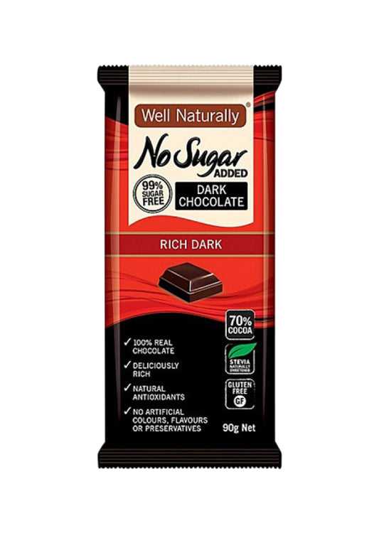 Well Nat NAS Block Choc Dark Rich Dark 90g