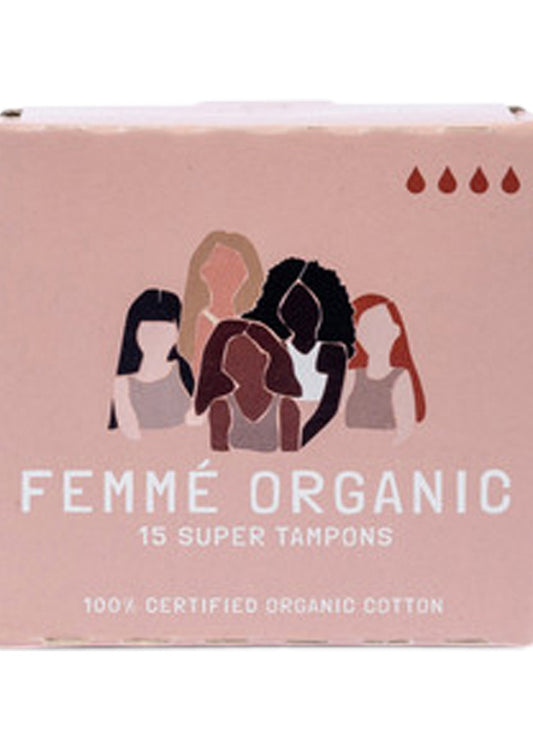 Femme Organic Org Tampons Super x 15 Pack