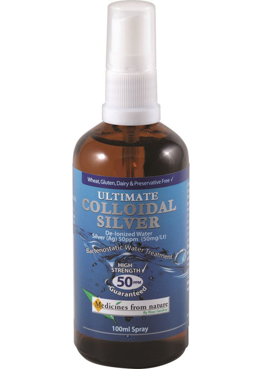 Medicines From Nature Ultimate Colloidal Silver 50ppm Spray 100ml