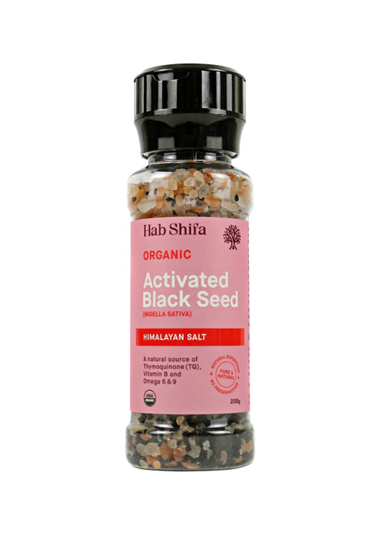 Hab Shifa Grinder Org Activated Black Seed w Him Salt 200g