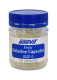 Bonvit Empty Gelatine Capsules O Size '0' 140c