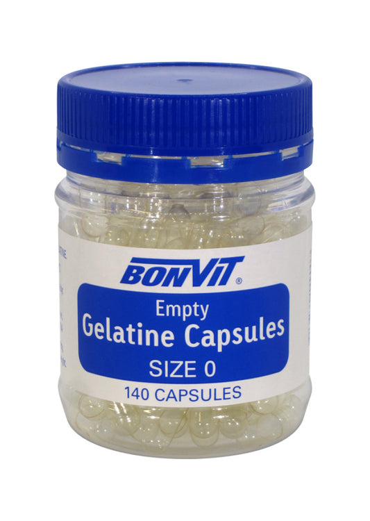 Bonvit Empty Gelatine Capsules Size '0' 140c