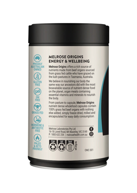 Melrose Energy and Wellbeing (Grass Fed Beef Liver) 120c