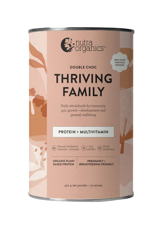 Nutra Organics Protein Thriving Family Double Choc 450g