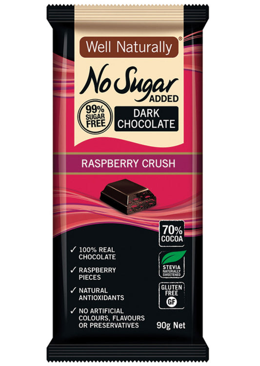 Well Nat NAS Block Choc Dark Raspberry Crush 90g