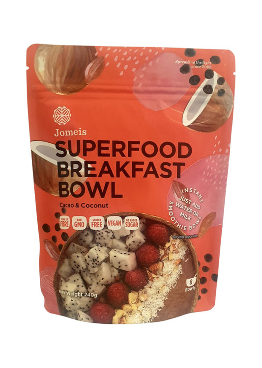 Jomeis Fine Foods Superfood Breakfast Bowl Mix Cacao Coconut 240g