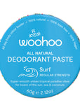 Woohoo Deodorant Paste Surf (Regular Strength) Tin 60g