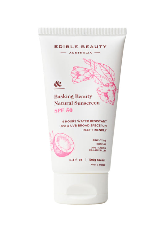 Edible Beauty Aust And Natural Sunscreen Basking Beauty SPF 50 100g