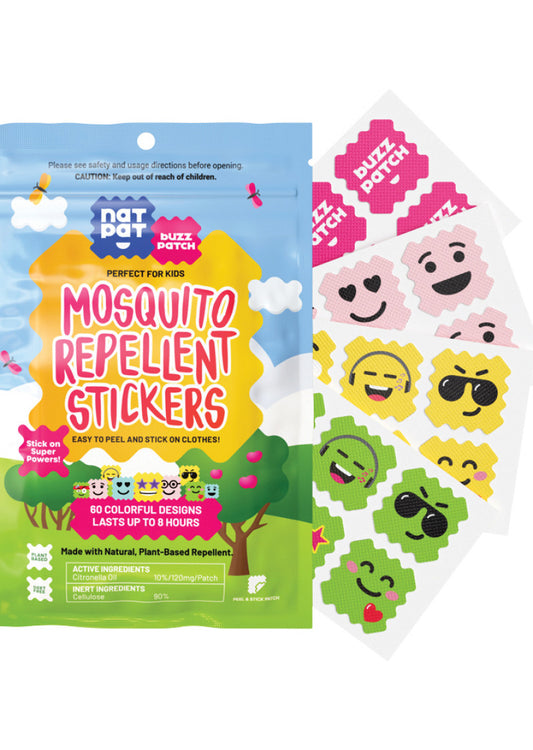 NATPAT BuzzPatch Org Mosquito Repellent Stickers x 60 Pack