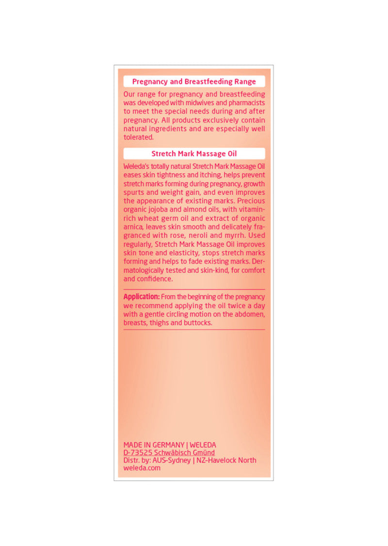 Weleda Mum Massage Oil Stretch Mark 100ml