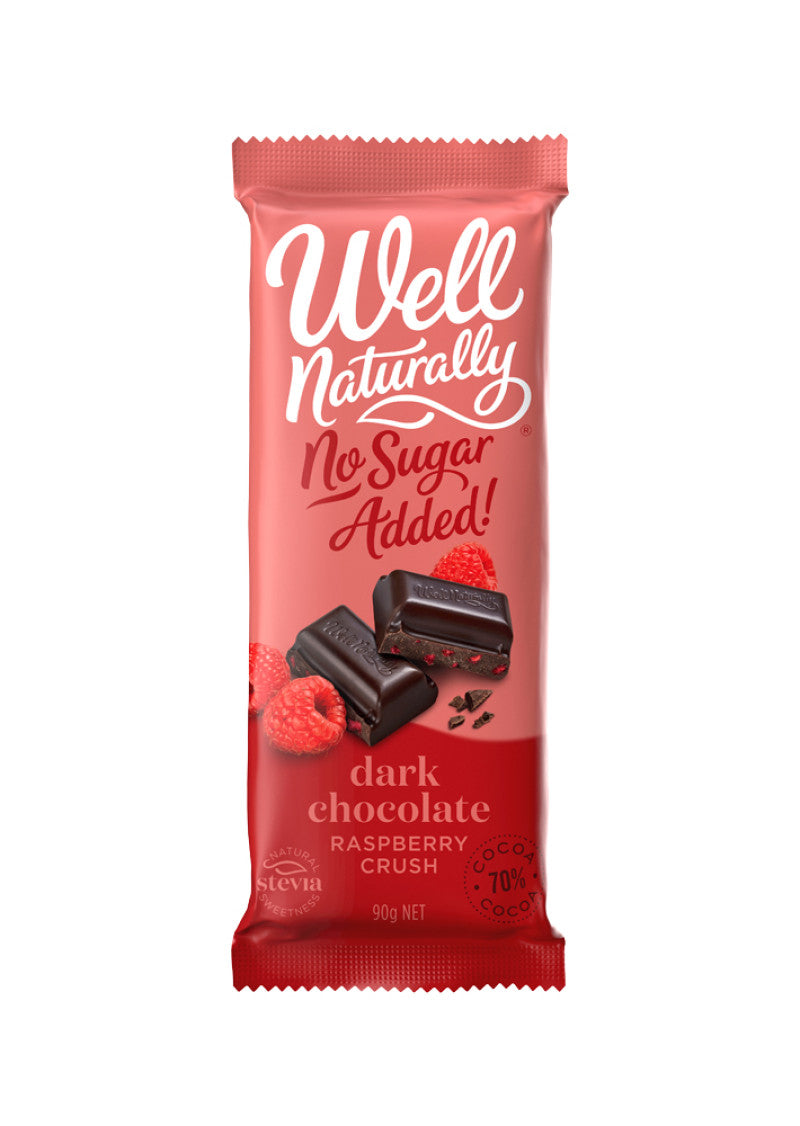 Well Nat NAS Block Choc Dark Raspberry Crush 90g