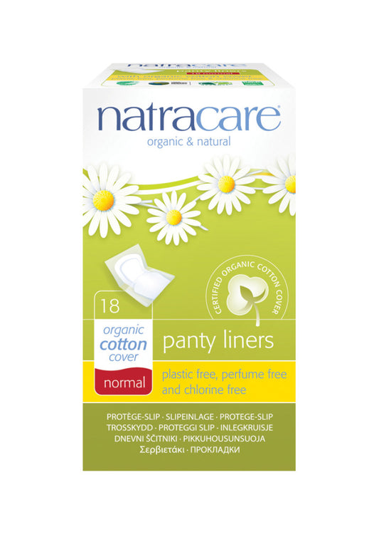 Natracare Panty Liners w Org Cotton Cover Normal x 18 Pack