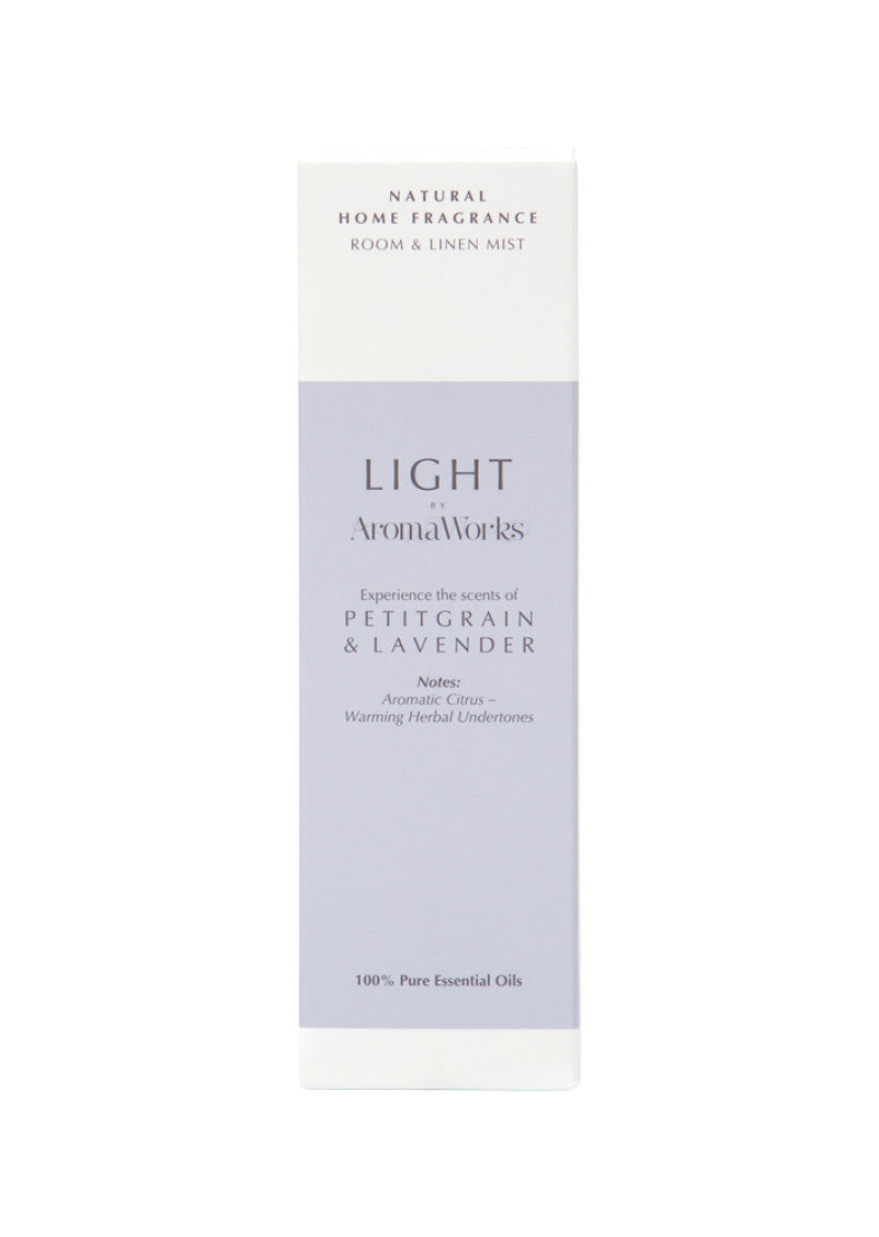 AromaWorks Light Room and Linen Mist Petitgrain and Lavender 100ml