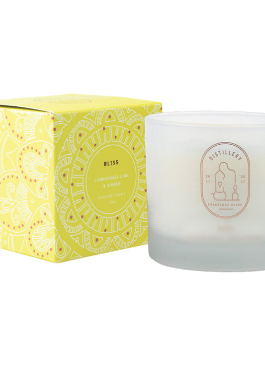 Distillery Soy Candle Bliss Lemongrass Lime and Ginger 190g