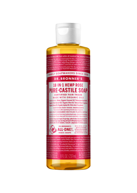 Dr. Bronner's Pure Castile Soap Liq (hemp) Rose 237ml