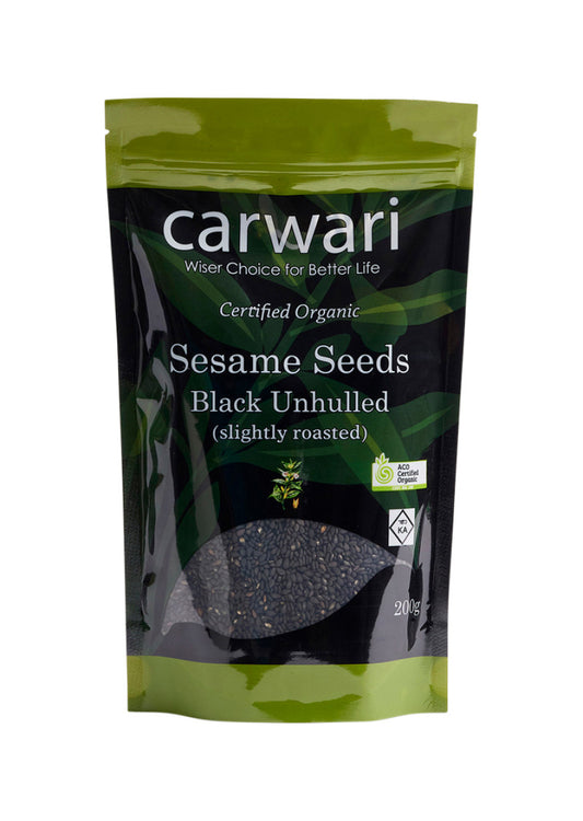 Carwari Sesame Seeds Black Unhulled 200g