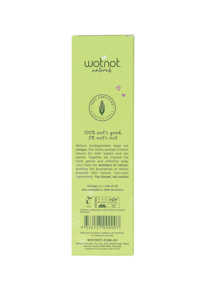 Wotnot Nat Bag Biodegradable (Nappy) x 50 Pack