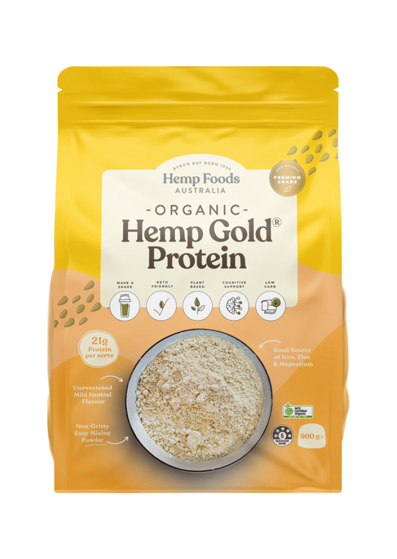 Hemp Foods Aust Organic Hemp Protein Gold 900g