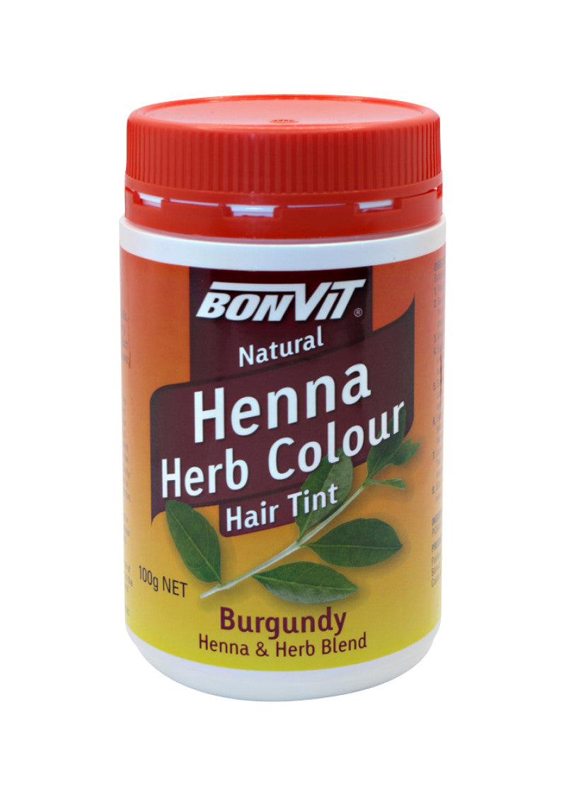 Bonvit Hair Tint Henna Herb Colour Burgundy 100g