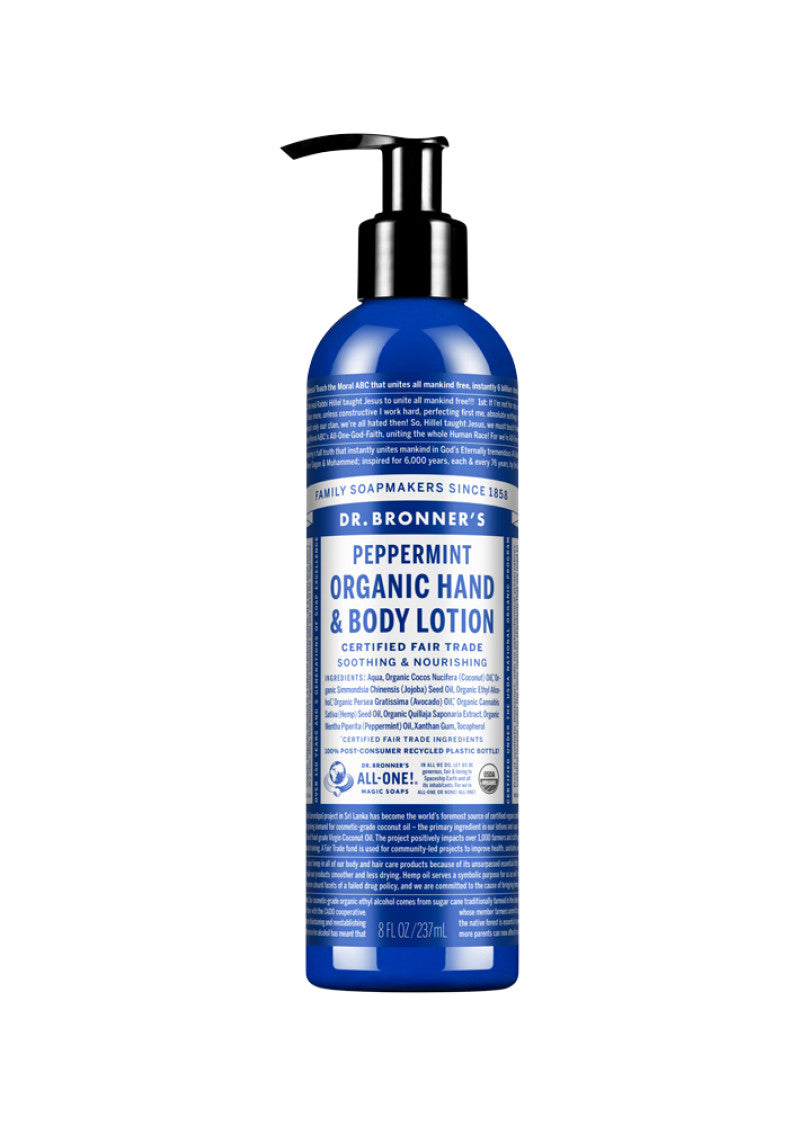 Dr. Bronner's Organic Hand & Body Lotion Peppermint 237ml