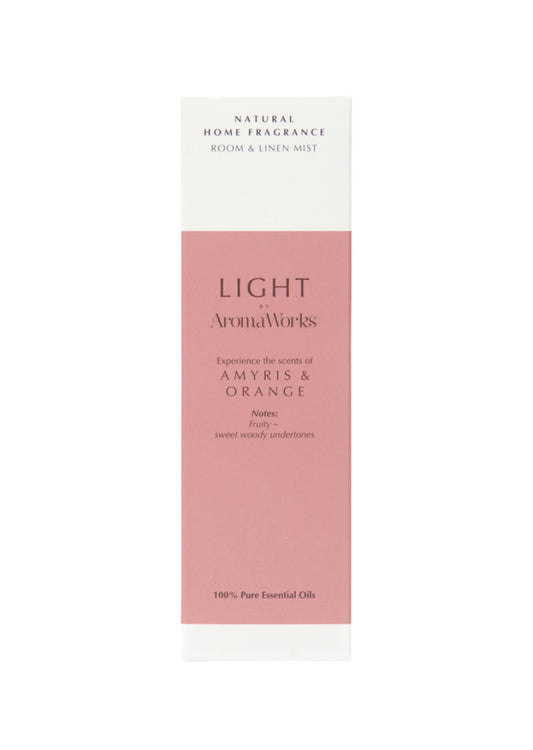 AromaWorks Light Room and Linen Mist Amyris and Orange 100ml