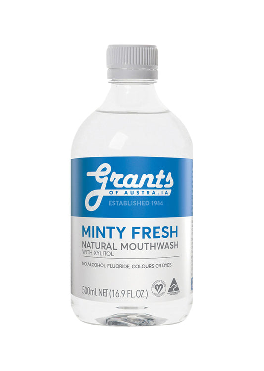 Grants Mouthwash Minty Fresh (Alcohol Free) 500ml