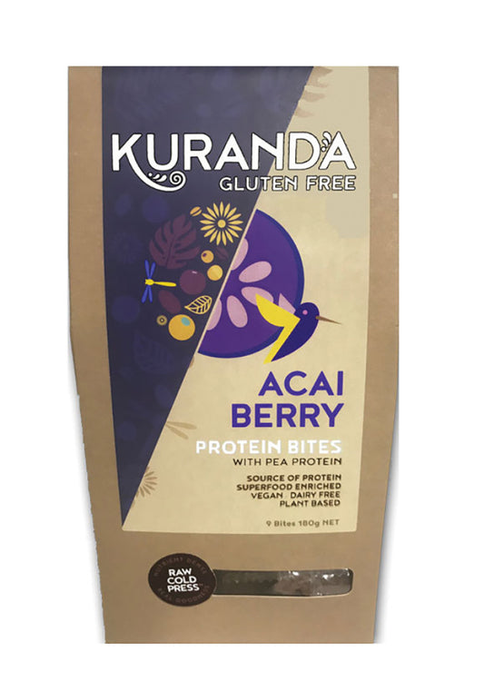 Kuranda Gluten Free Protein Bites Acai Berry 20g x 9 Pack