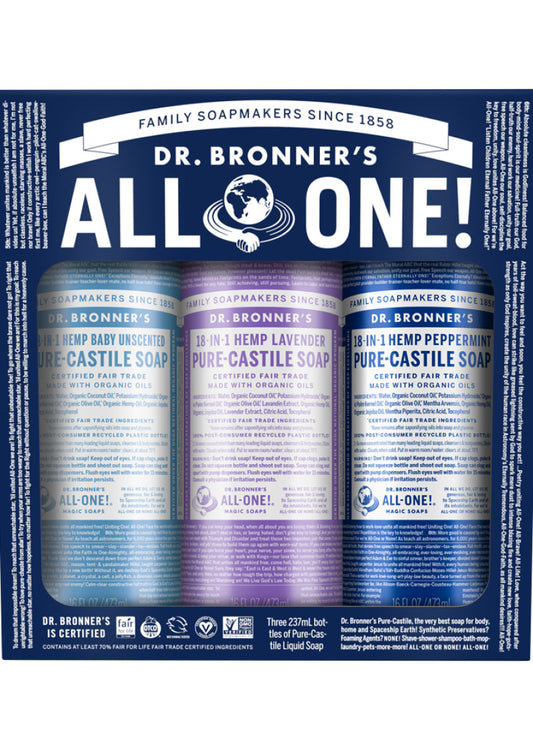 Dr. Bronner's Pure Castile Soap Liquid Cosmic Classics 237ml x 3 Pack