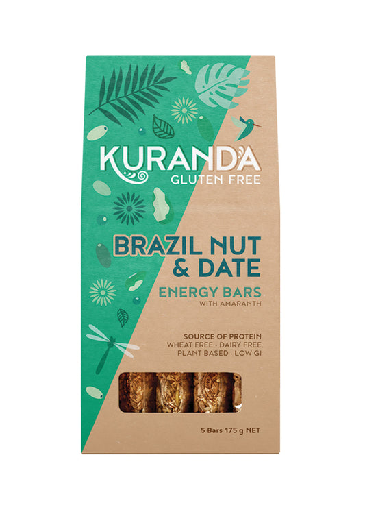 Kuranda Gluten Free Energy Bars Brazil Nut and Date 35g x 5 Pack