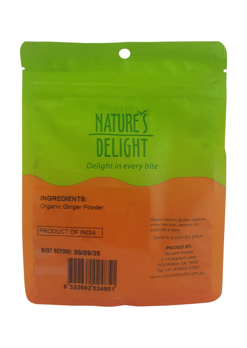 Natures Delight Organic Ginger Powder 100g