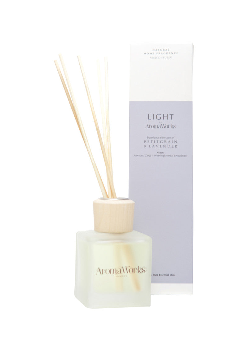 AromaWorks Light Reed Diffuser Petitgrain and Lavender 100ml