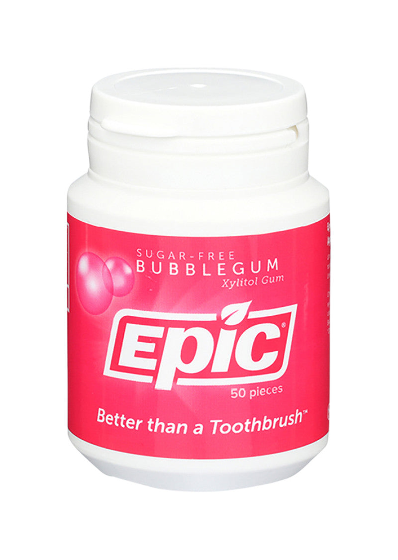 Epic Gum Xylitol Bubble Gum 50 Piece Tub