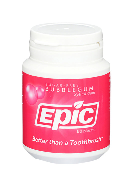 Epic Gum Xylitol Bubble Gum 50 Piece Tub