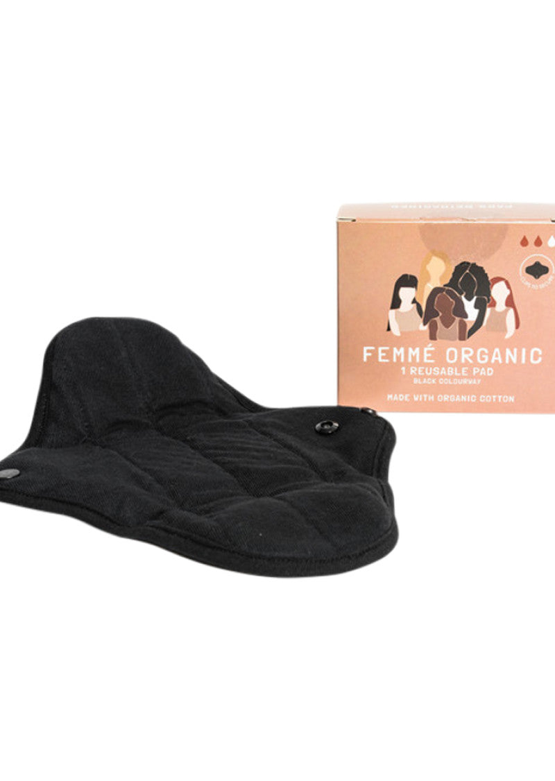 Femme Organic Org Reusable Pad Black