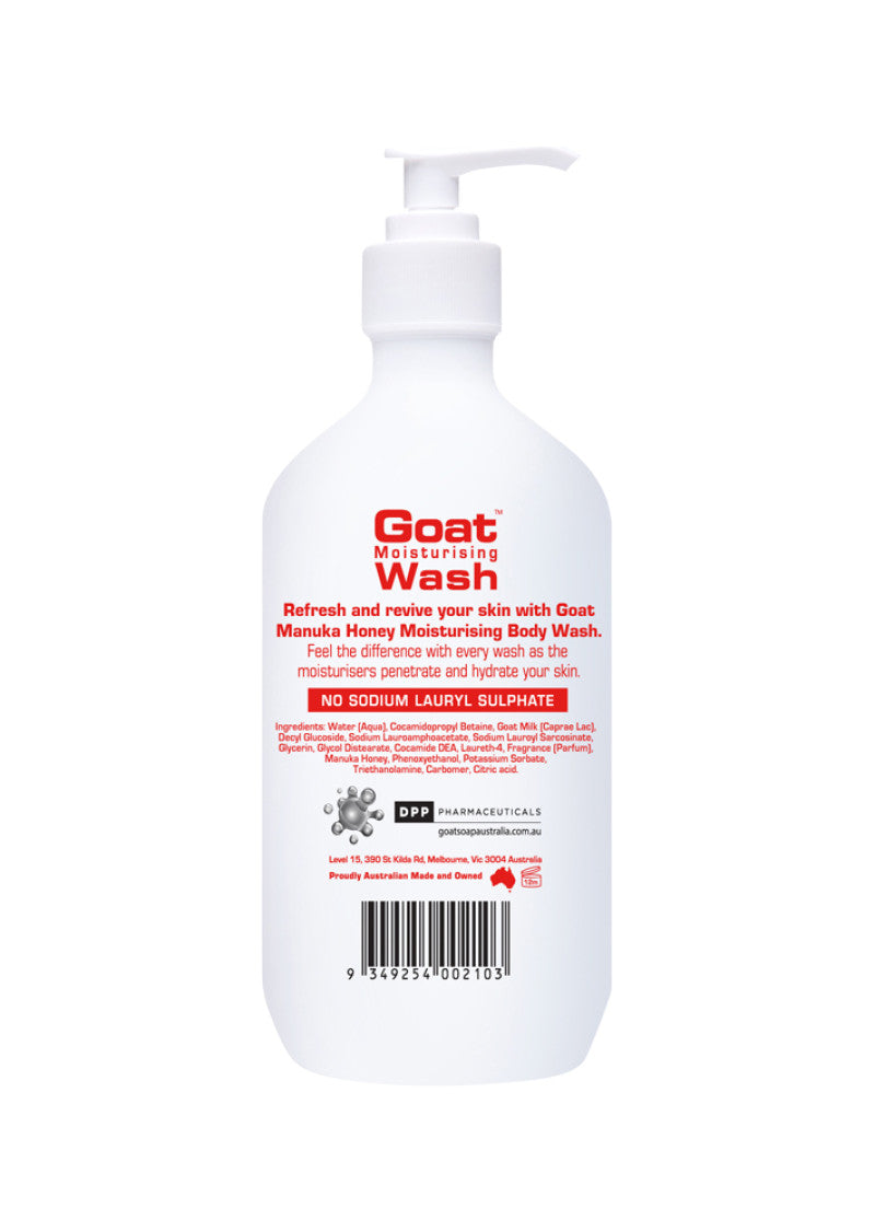 Goat Soap Aust Wash Manuka Honey 500ml