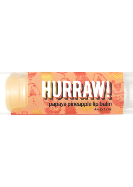 Hurraw! Org Lip Balm Papaya Pineapple 4.8g