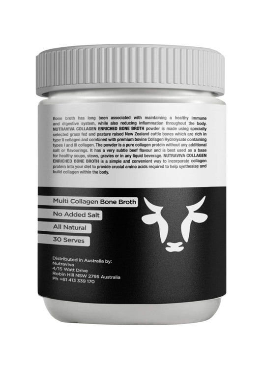 Nutraviva Bone Broth Beef Collagen Enriched Pure 300g