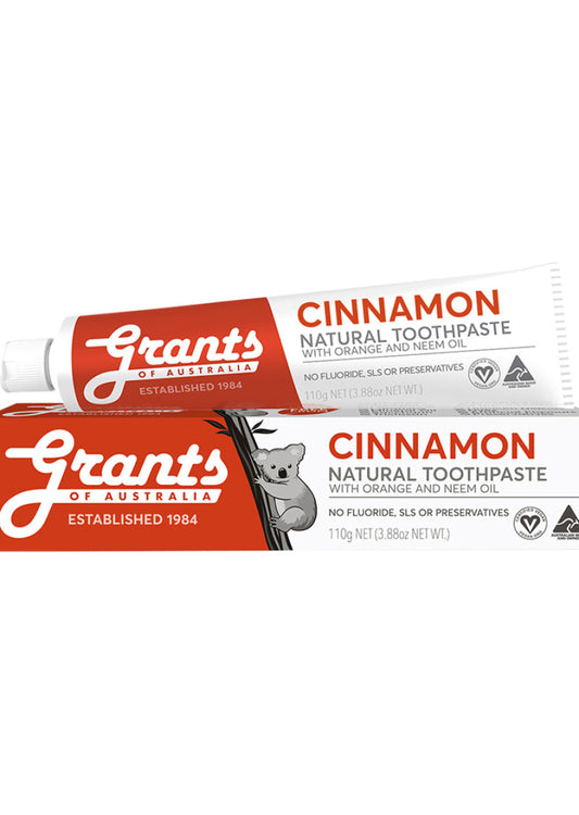 Grants Toothpaste Cinnamon With Orange And Neem Oil 110g