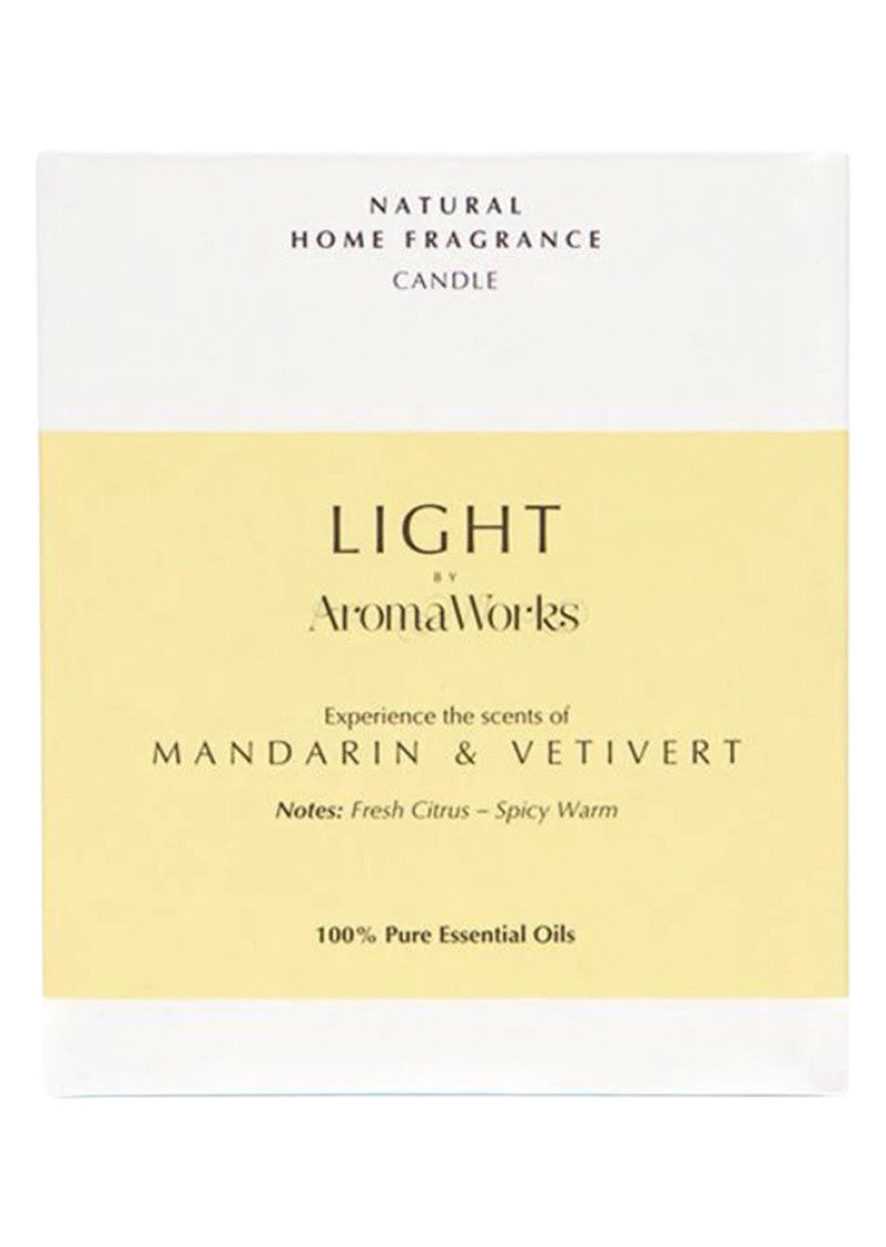 AromaWorks Light Candle Mandarin and Vetivert Medium 220g