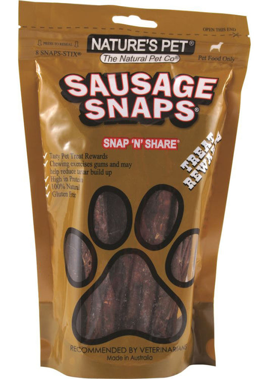 Nature's Pet Sausage Snaps X 8 Pack