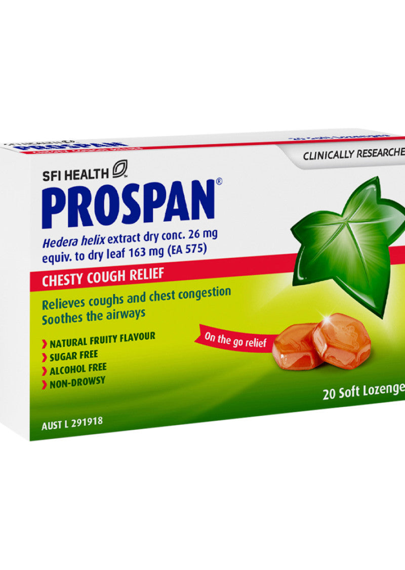 SFI Health Prospan Chesty Cough Relief Soft Lozenges x 20 Pack